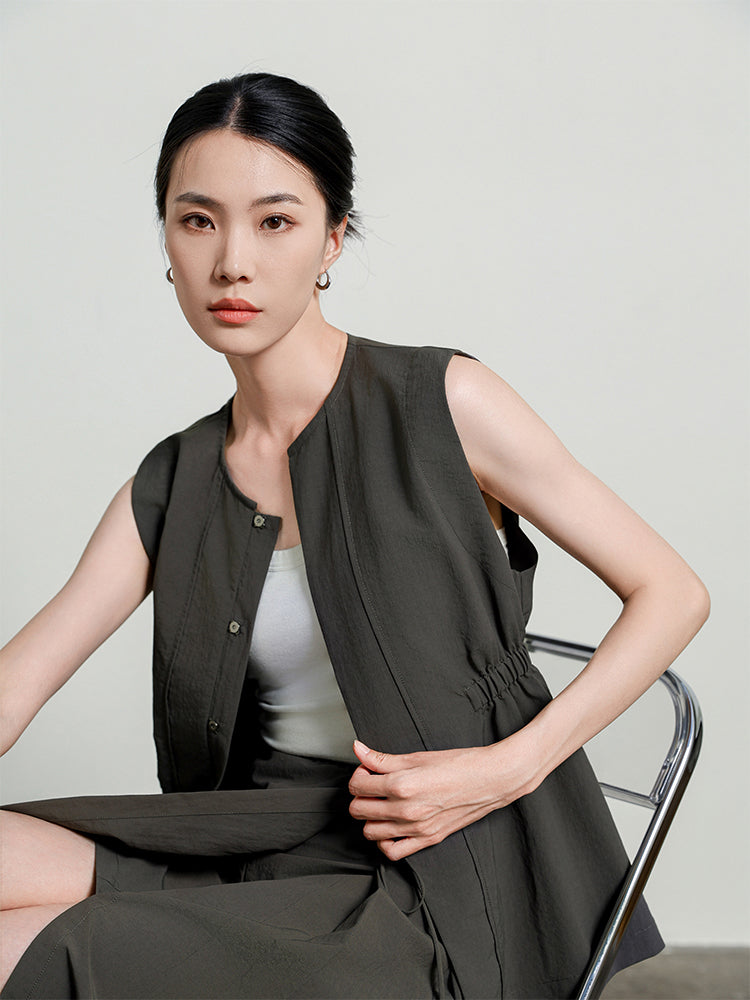 LanYan_Waist-cinched_Cardigan_Vest_3