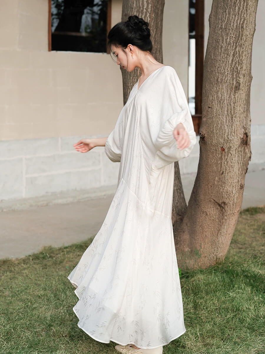 Lantern_Sleeve_Irregular_Hem_Loose_Casual_Printed_Dress_4