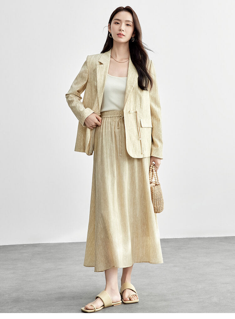 Lapel_Frog_Closure_Button_Suit_and_Elastic_Waist_A-Line_Skirt_Set_1