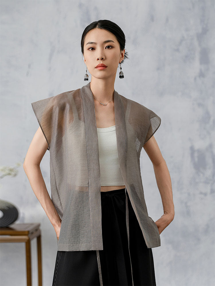 LengShan_Linen_Sleeveless_Cardigan_Top_2