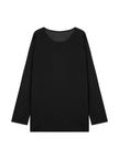 Long Sleeve Knitted T-shirt and Drawstring Elastic Waist Skirt Set_8