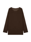 Long Sleeve Knitted T-shirt and Drawstring Elastic Waist Skirt Set_9
