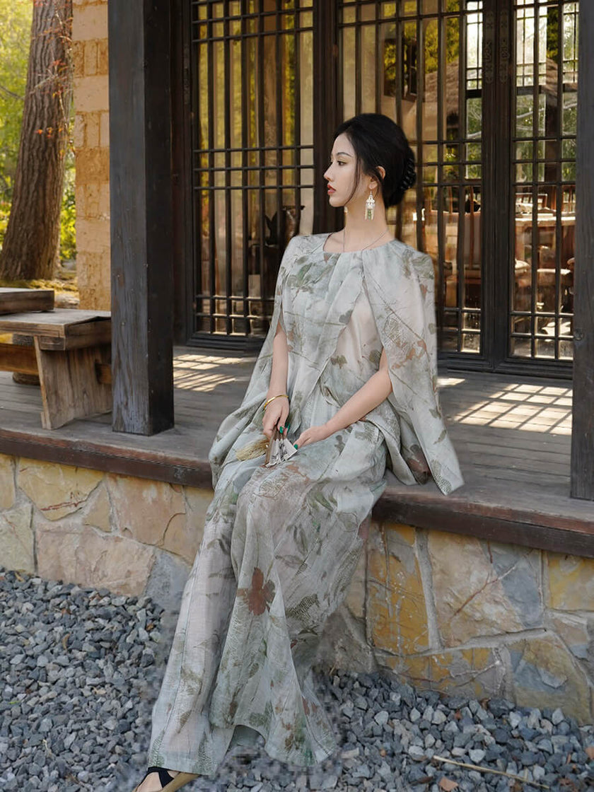 Pleated_Asymmetric_Printed_Top_and_Wide-leg_Pants_Set_4