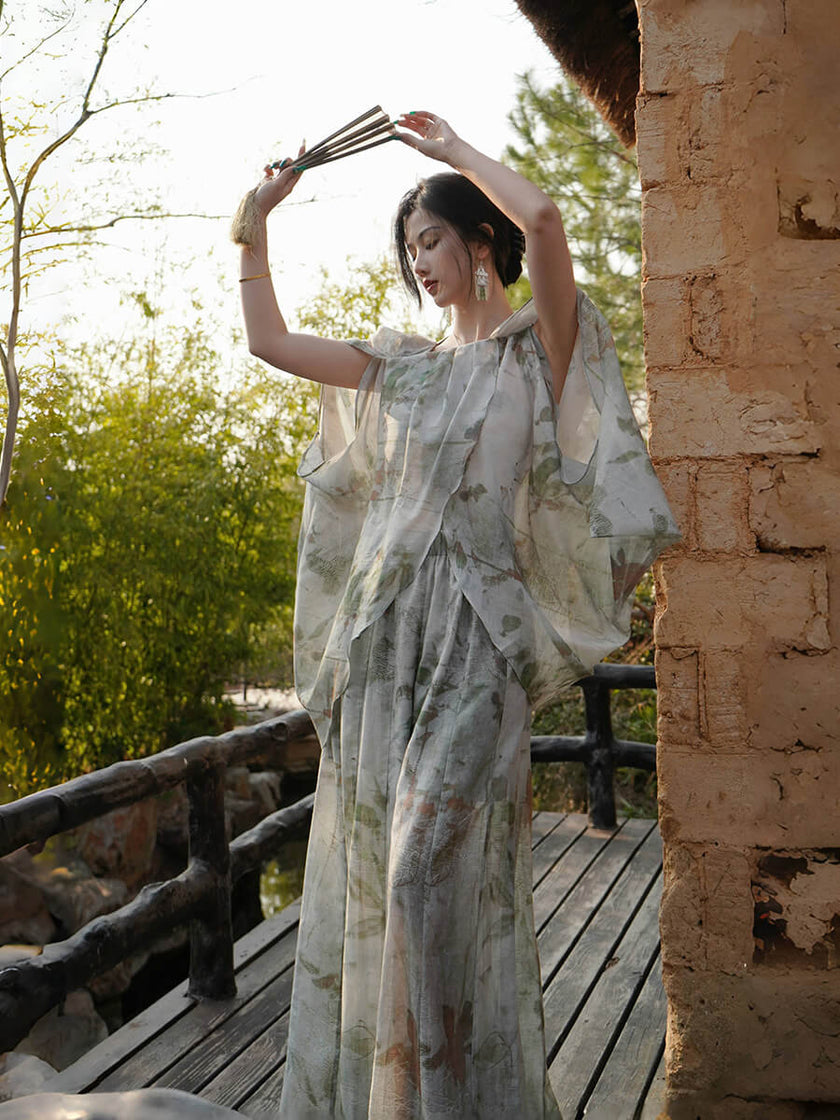 Pleated_Asymmetric_Printed_Top_and_Wide-leg_Pants_Set_5