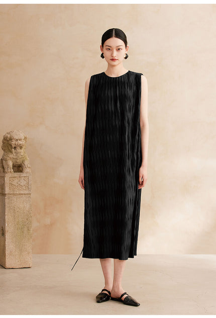 Pleated_Side_Split_H-line_Maxi_Dress_6