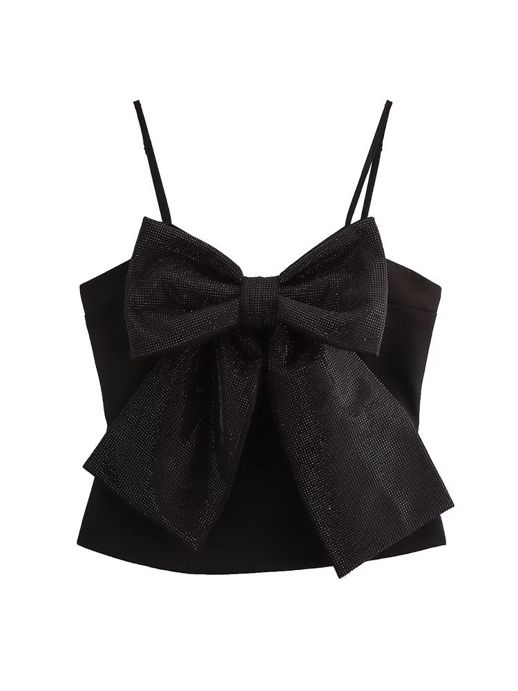 Rhinestone Bow Cami Top