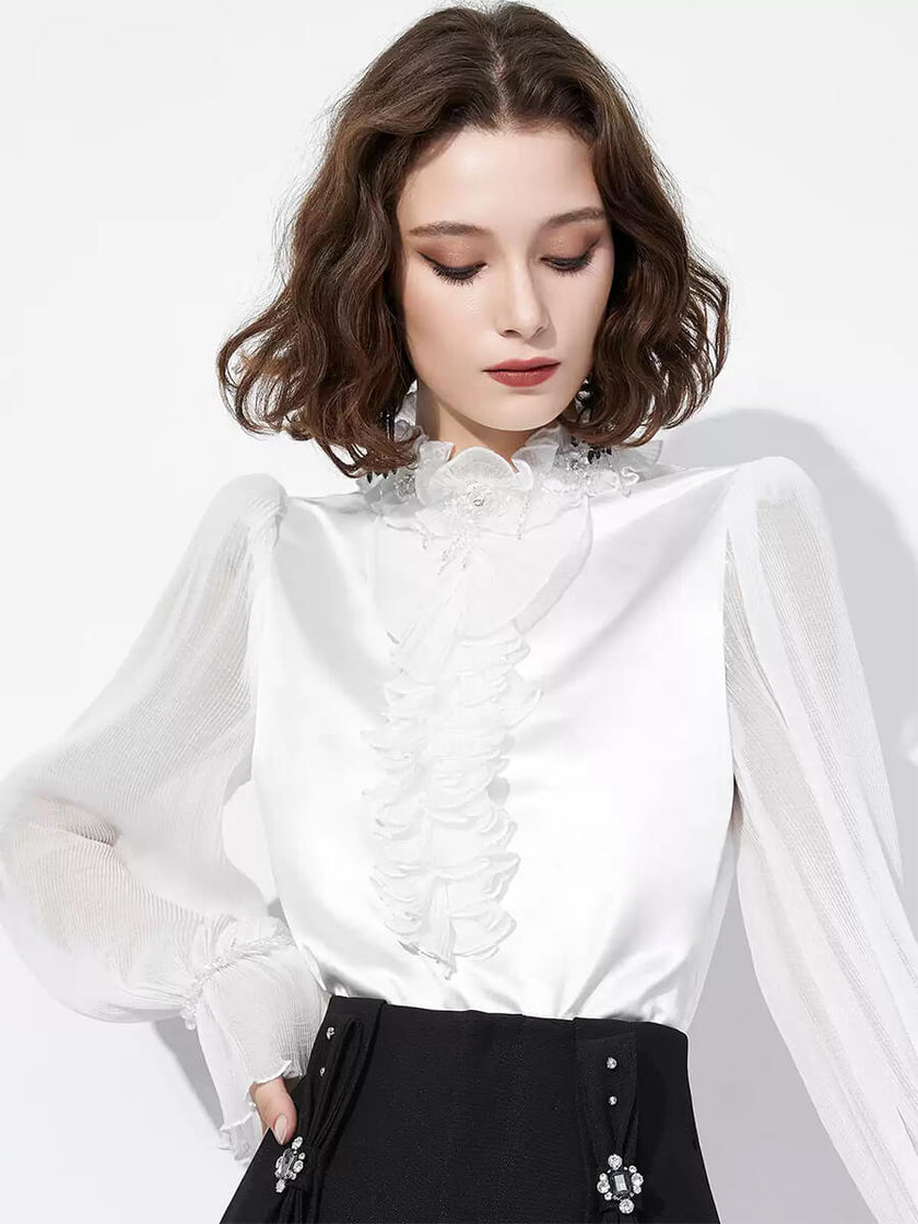 Ruffled_Round_Neck_Lantern_Sleeve_Beaded_Shirt_2