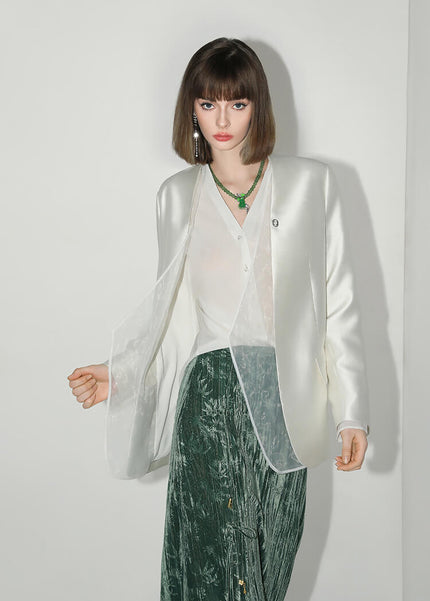 Satin_Mesh_Spliced_Fake_Two-piece_Suit_Jacket_2