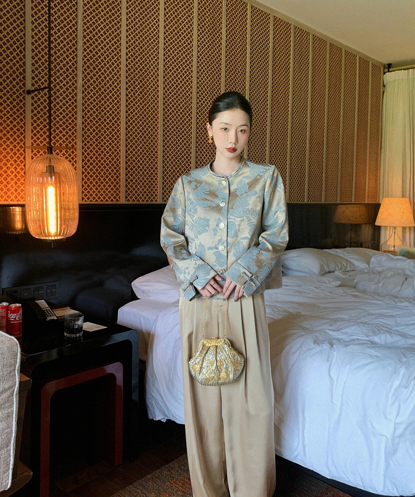 Short_Round_Neck_H-shaped_Jacket_With_Wide-leg_Pants_Set_3