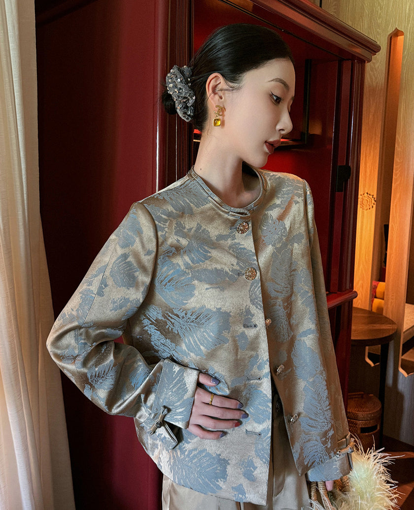 Short_Round_Neck_H-shaped_Jacket_With_Wide-leg_Pants_Set_4