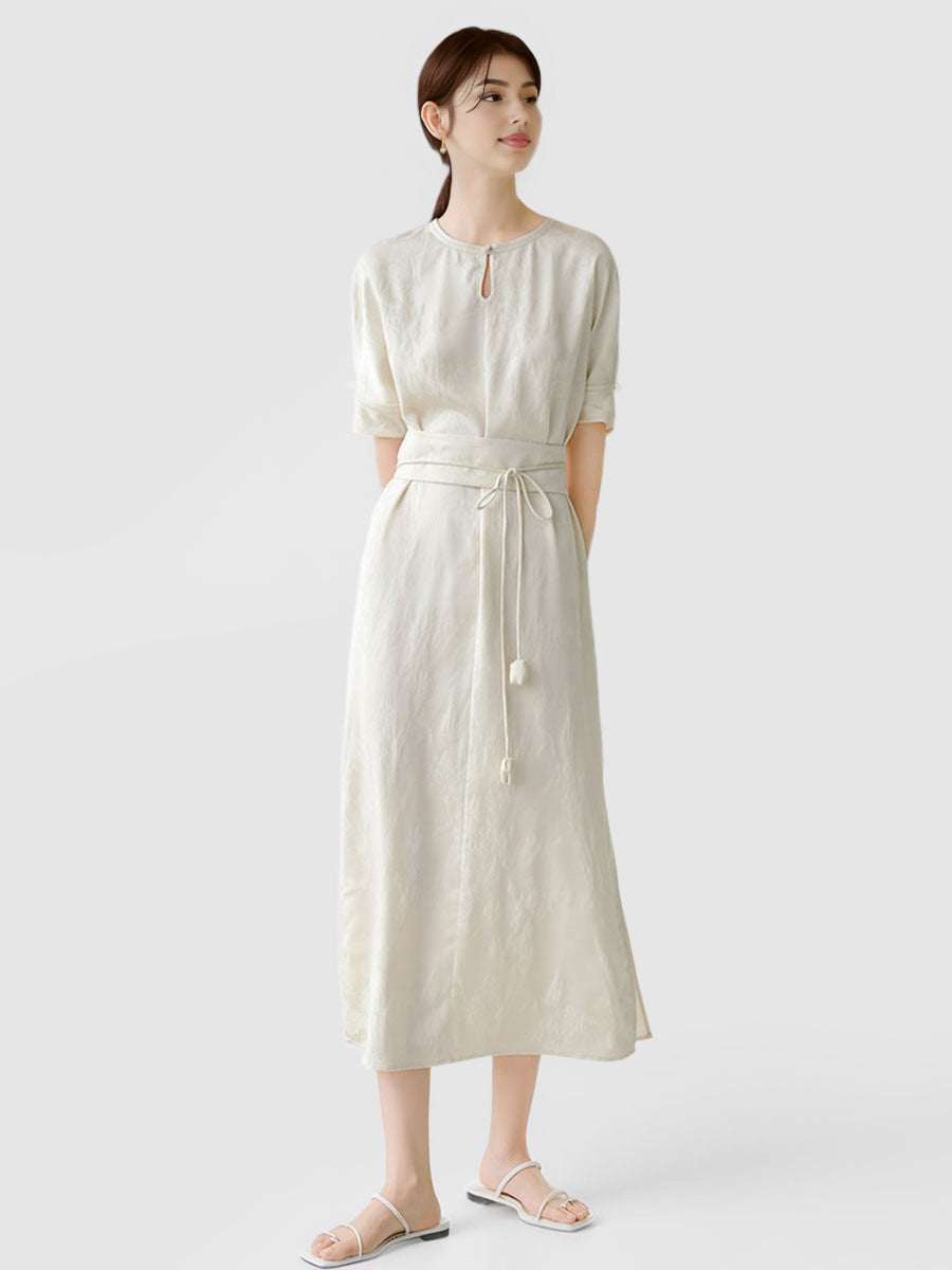 Side_Split_Elegant_Floral_Dress_with_Belt_20