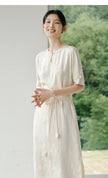 Side_Split_Elegant_Floral_Dress_with_Belt_4