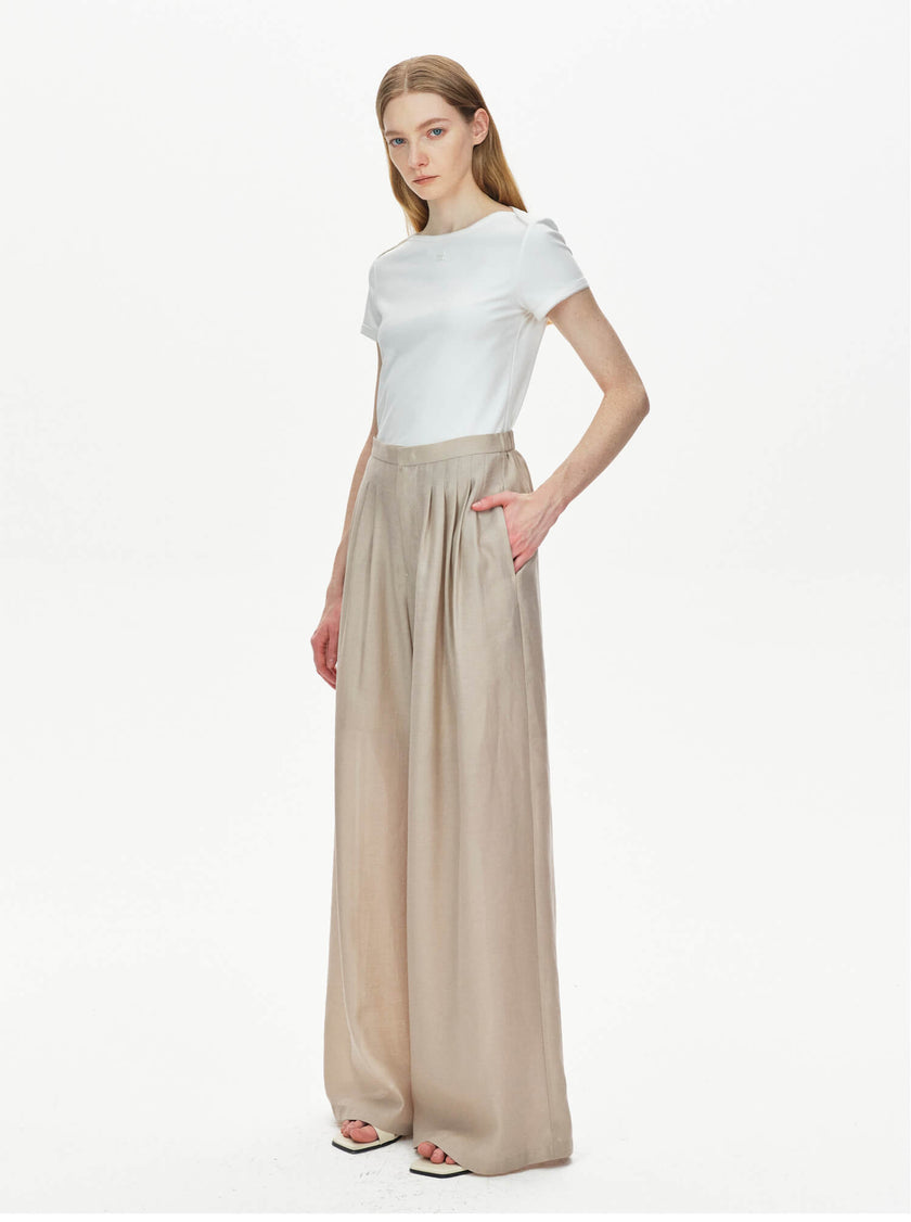 Slanted_Placket_Slightly_Swayed_Collar_Tencel_Shirt_and_Wide-leg_Pants_Set_7