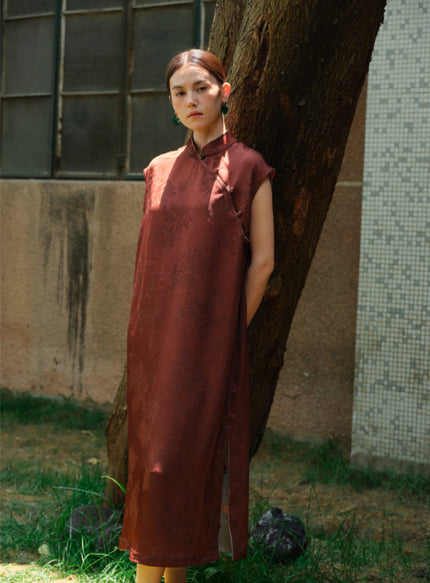 Sleeveless Cheongsam Double-sided Skirt-7