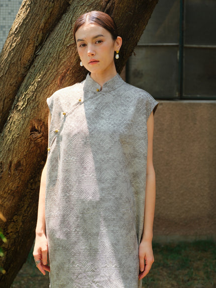 Sleeveless Cheongsam Double-sided Skirt