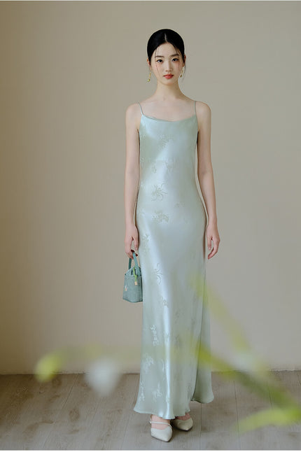 Solid_Color_Floral_Spaghetti_Straps_Maxi_Dress_3