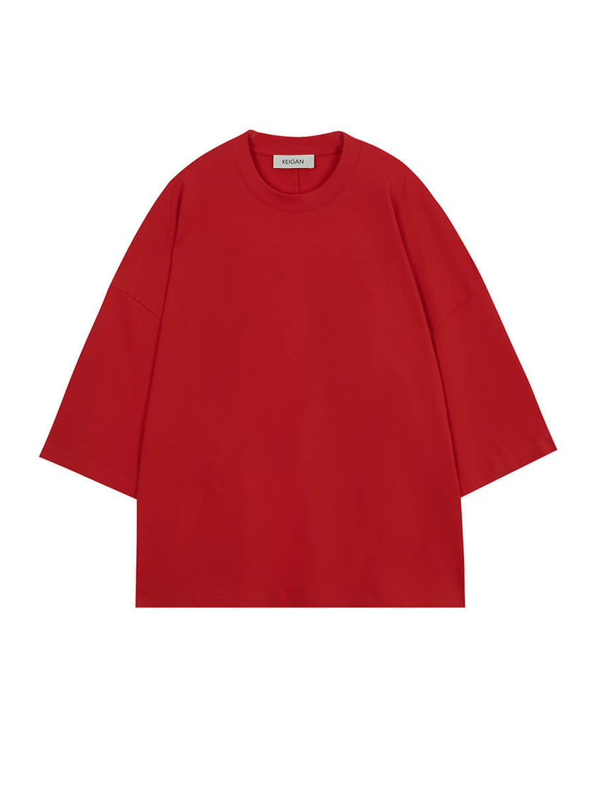 Solid_Color_Round_Neck_Silhouette_T-shirt_7