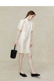 Stand_Collar_Puff_Sleeve_Side_Split_Midi_Dress_3