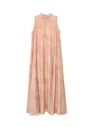 Stand_Collar_Sleeveless_Bamboo_Printed_Loose_Maxi_Dress_14
