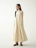 Stand_Collar_Sleeveless_Bamboo_Printed_Loose_Maxi_Dress_4