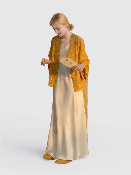 Three-quarter_Sleeve_Hollow_Button_Round_Neck_Short_Jacket_21