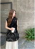 Velvet Jacquard Sleeveless Vest and Wide-leg Pants Set 7