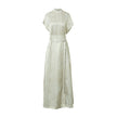 Waist-cinching Belt Textured Dark Pattern A-line Dress 5