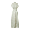 Waist-cinching Belt Textured Dark Pattern A-line Dress 5
