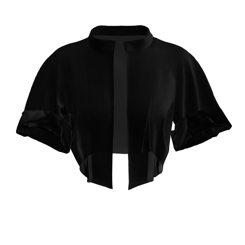 Casual loose stand collar cotton and linen top