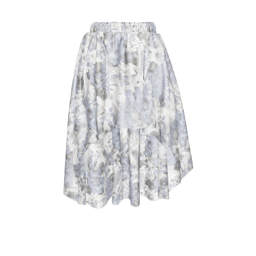 Spring/Summer Floral Print Irregular Skirt